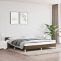 Bed frame with headboard in brown fabric 180x200 cm by vidaXL, Beds and slatted bases - Ref: Foro24-347434, Price: 124,96 €, ...