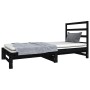 Sofá cama extraíble madera maciza de pino negro 2x(90x190) cm de vidaXL, Camas y somieres - Ref: Foro24-3124751, Precio: 164,...