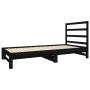 Sofá cama extraíble madera maciza de pino negro 2x(90x190) cm de vidaXL, Camas y somieres - Ref: Foro24-3124751, Precio: 164,...