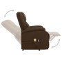 Dark Brown Fabric Liftable Massage Chair by vidaXL, Electric massage chairs - Ref: Foro24-329714, Price: 392,16 €, Discount: %