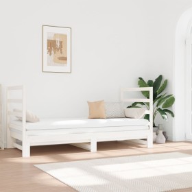 Removable sofa bed solid white pine wood 2x(90x190) cm by vidaXL, Beds and slatted bases - Ref: Foro24-3124763, Price: 193,38...