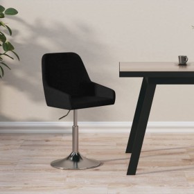 Silla de comedor giratoria tela negra de vidaXL, Sillas de comedor - Ref: Foro24-3085130, Precio: 72,99 €, Descuento: %