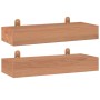 Wall shelves 2 units solid teak wood 40x15x4 cm by vidaXL, Shelves and shelves - Ref: Foro24-340754, Price: 28,89 €, Discount: %