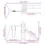 Spielplatz im Freien aus imprägniertem Kiefernholz von vidaXL, Schaukeln und Spielgeräte - Ref: Foro24-3156963, Preis: 362,94...