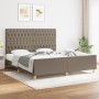 Bed frame with headboard in taupe gray fabric 180x200 cm by vidaXL, Beds and slatted bases - Ref: Foro24-3125320, Price: 300,...