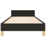 Estructura de cama con cabecero de tela negro 90x200 cm de vidaXL, Camas y somieres - Ref: Foro24-3125351, Precio: 134,99 €, ...