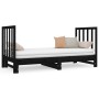 Removable sofa bed solid black pine wood 2x(90x190) cm by vidaXL, Beds and slatted bases - Ref: Foro24-3124771, Price: 202,66...