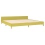 Bed frame with green fabric headboard 200x200 cm by vidaXL, Beds and slatted bases - Ref: Foro24-347446, Price: 116,43 €, Dis...