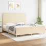 Estructura de cama con cabecero de tela color crema 180x200 cm de vidaXL, Camas y somieres - Ref: Foro24-3124916, Precio: 238...