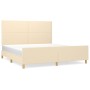 Estructura de cama con cabecero de tela color crema 180x200 cm de vidaXL, Camas y somieres - Ref: Foro24-3124916, Precio: 238...