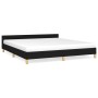 Estructura de cama con cabecero de tela negro 180x200 cm de vidaXL, Camas y somieres - Ref: Foro24-347433, Precio: 124,76 €, ...