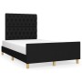 Estructura de cama con cabecero de tela negro 120x200 cm de vidaXL, Camas y somieres - Ref: Foro24-3125286, Precio: 184,84 €,...