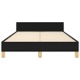 Estructura de cama con cabecero de tela negro 120x200 cm de vidaXL, Camas y somieres - Ref: Foro24-3125286, Precio: 184,84 €,...