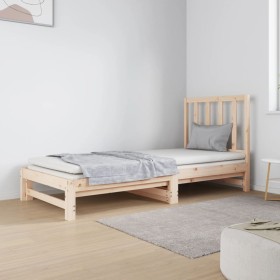 Sofá cama extraíble madera maciza de pino 2x(90x190) cm de vidaXL, Camas y somieres - Ref: Foro24-3124752, Precio: 140,99 €, ...