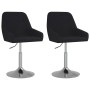 Sillas de comedor giratorias 2 unidades tela negro de vidaXL, Sillas de comedor - Ref: Foro24-3085136, Precio: 140,99 €, Desc...