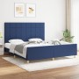 Estructura de cama con cabecero de tela azul 180x200 cm de vidaXL, Camas y somieres - Ref: Foro24-3125079, Precio: 238,99 €, ...