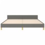 Bed frame with headboard dark gray fabric 160x200 cm by vidaXL, Beds and slatted bases - Ref: Foro24-3125309, Price: 257,62 €...