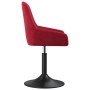 Silla de comedor giratoria de terciopelo rojo tinto de vidaXL, Sillas de comedor - Ref: Foro24-3085155, Precio: 72,76 €, Desc...