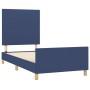 Bed frame with blue fabric headboard 90x200 cm by vidaXL, Beds and slatted bases - Ref: Foro24-3124869, Price: 153,00 €, Disc...