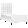 Bed frame with headboard white synthetic leather 90x200cm by vidaXL, Beds and slatted bases - Ref: Foro24-3125550, Price: 164...