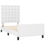 Bed frame with headboard white synthetic leather 90x200cm by vidaXL, Beds and slatted bases - Ref: Foro24-3125550, Price: 164...