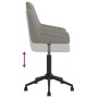 Light Gray Velvet Swivel Dining Chair by vidaXL, dining chairs - Ref: Foro24-3085201, Price: 81,84 €, Discount: %