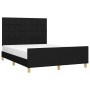 Estructura de cama con cabecero de tela negro 140x190 cm de vidaXL, Camas y somieres - Ref: Foro24-3125051, Precio: 260,95 €,...