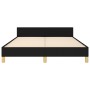 Bed frame with black fabric headboard 140x190 cm by vidaXL, Beds and slatted bases - Ref: Foro24-3125051, Price: 244,57 €, Di...