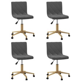 Swivel dining chairs 4 units dark gray velvet by vidaXL, dining chairs - Ref: Foro24-3086593, Price: 203,99 €, Discount: %