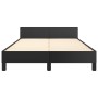 Bed frame with headboard black synthetic leather 120x200cm by vidaXL, Beds and slatted bases - Ref: Foro24-3125439, Price: 19...