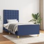 Estructura de cama con cabecero de tela azul 90x200 cm de vidaXL, Camas y somieres - Ref: Foro24-3125355, Precio: 157,64 €, D...