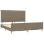 Bed frame with headboard in taupe gray fabric 180x200 cm by vidaXL, Beds and slatted bases - Ref: Foro24-3125239, Price: 257,...