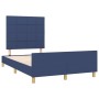 Bed frame with blue fabric headboard 120x200 cm by vidaXL, Beds and slatted bases - Ref: Foro24-3125047, Price: 178,06 €, Dis...