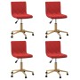 4pcs Red Wine Red Velvet Swivel Dining Chairs by vidaXL, dining chairs - Ref: Foro24-3086598, Price: 203,32 €, Discount: %