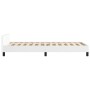 Estructura de cama con cabecero cuero sintético blanco 90x200cm de vidaXL, Camas y somieres - Ref: Foro24-3125428, Precio: 15...