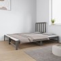 Sofá cama extraíble madera maciza de pino gris 2x(90x190) cm de vidaXL, Camas y somieres - Ref: Foro24-3124754, Precio: 157,8...