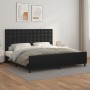 Bed frame with headboard black synthetic leather 200x200cm by vidaXL, Beds and slatted bases - Ref: Foro24-3125591, Price: 23...