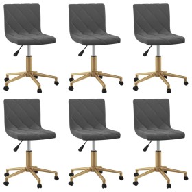 Swivel dining chairs 6 pcs dark gray velvet by vidaXL, dining chairs - Ref: Foro24-3086604, Price: 304,99 €, Discount: %