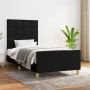 Bed frame with black fabric headboard 90x190 cm by vidaXL, Beds and slatted bases - Ref: Foro24-3125019, Price: 140,03 €, Dis...