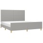 Estructura de cama con cabecero tela gris claro 160x200 cm de vidaXL, Camas y somieres - Ref: Foro24-3124903, Precio: 226,62 ...