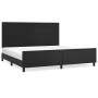 Bed frame with headboard black synthetic leather 200x200cm by vidaXL, Beds and slatted bases - Ref: Foro24-3125469, Price: 24...