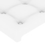 Estructura de cama cabecero cuero sintético blanco 100x200 cm de vidaXL, Camas y somieres - Ref: Foro24-3125556, Precio: 170,...