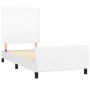 Bed frame with headboard white synthetic leather 80x200cm by vidaXL, Beds and slatted bases - Ref: Foro24-3125416, Price: 155...