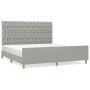 Estructura de cama con cabecero gris claro tela 180x200 cm de vidaXL, Camas y somieres - Ref: Foro24-3125316, Precio: 275,94 ...