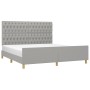 Estructura de cama con cabecero gris claro tela 180x200 cm de vidaXL, Camas y somieres - Ref: Foro24-3125316, Precio: 275,94 ...