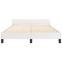 Estructura de cama cabecero cuero sintético blanco 140x200 cm de vidaXL, Camas y somieres - Ref: Foro24-3125574, Precio: 252,...