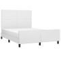 Estructura de cama cabecero cuero sintético blanco 140x190 cm de vidaXL, Camas y somieres - Ref: Foro24-3125446, Precio: 241,...