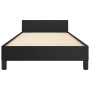 Bed frame with headboard black synthetic leather 90x200 cm by vidaXL, Beds and slatted bases - Ref: Foro24-3125427, Price: 15...