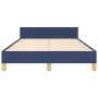 Estructura de cama con cabecero de tela azul 120x200 cm de vidaXL, Camas y somieres - Ref: Foro24-3124885, Precio: 177,99 €, ...