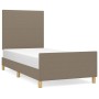 Estructura de cama con cabecero de tela gris taupe 80x200 cm de vidaXL, Camas y somieres - Ref: Foro24-3124851, Precio: 154,5...